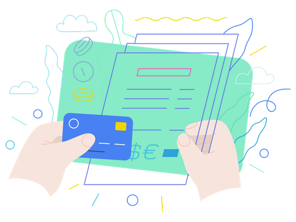 Paiement des factures d'hôpital en ligne  Illustration