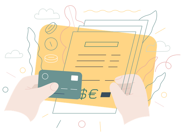 Paiement des factures d'hôpital en ligne  Illustration