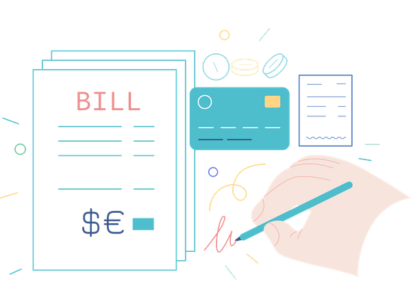 Paiement des factures d'hôpital par carte  Illustration