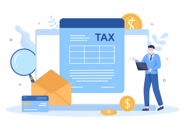 Paiement d'impôts en ligne  Illustration
