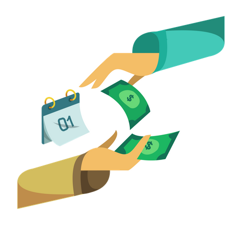 Paiement du salaire  Illustration