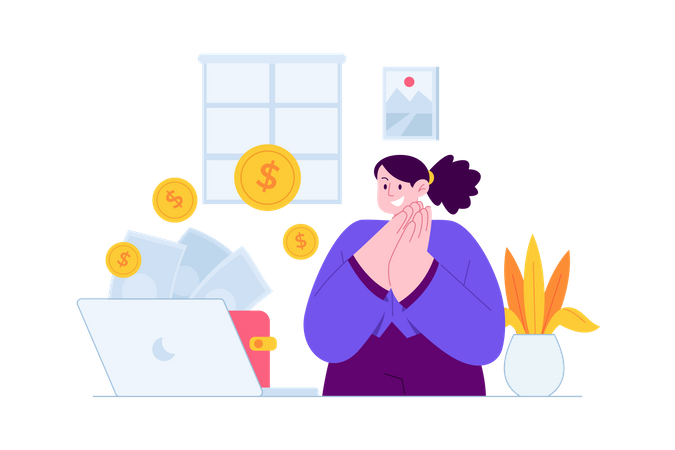 Paiement du salaire  Illustration