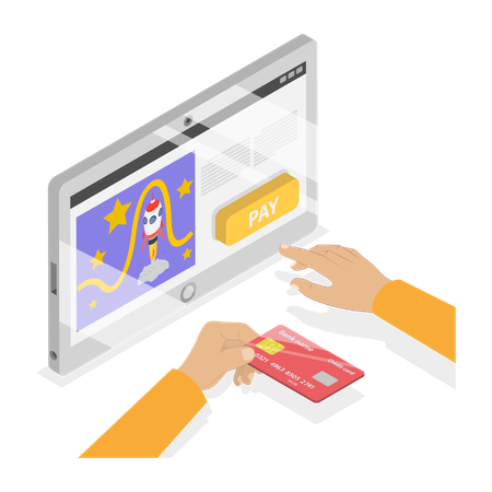 Paiement en ligne  Illustration