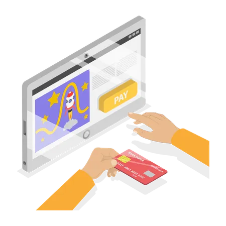 Paiement en ligne  Illustration