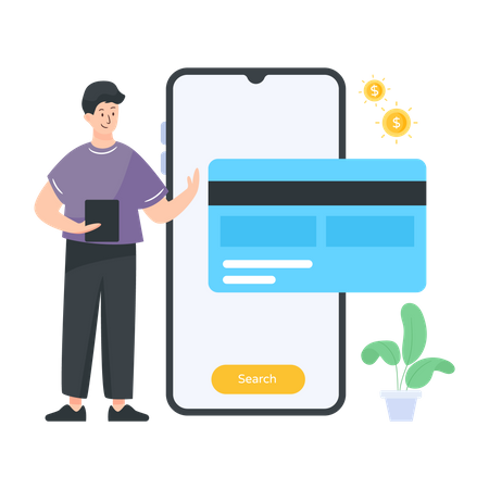 Paiement en ligne  Illustration