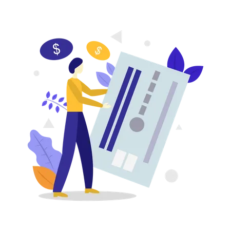 Paiement en ligne  Illustration