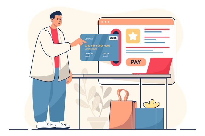 Paiement en ligne  Illustration