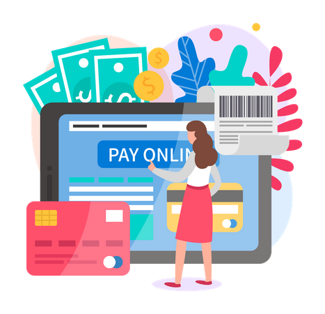 Paiement en ligne  Illustration