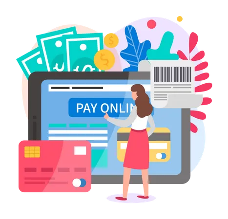 Paiement en ligne  Illustration