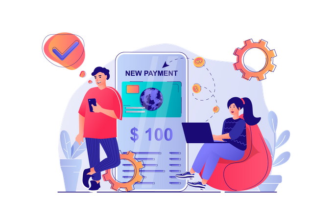 Paiement en ligne  Illustration