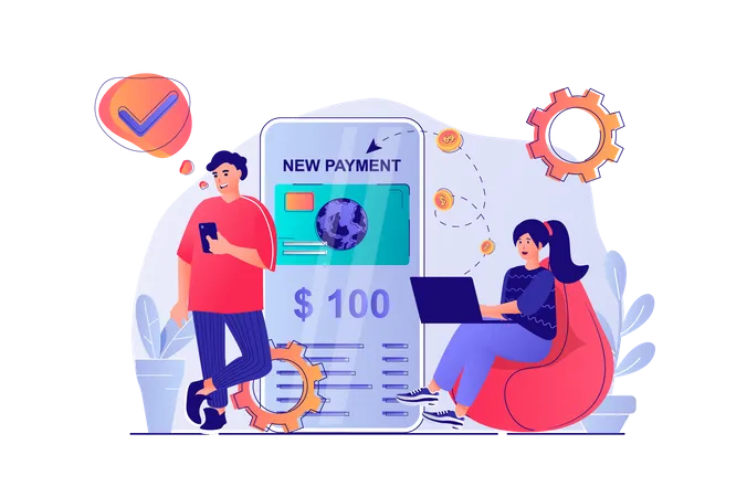 Paiement en ligne  Illustration