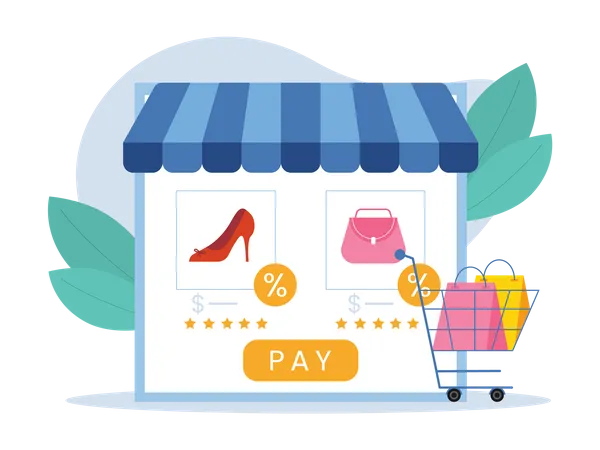 Paiement en ligne  Illustration