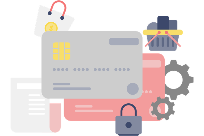 Paiement en ligne par carte bancaire  Illustration