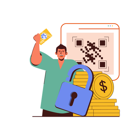 Paiement en ligne sécurisé  Illustration