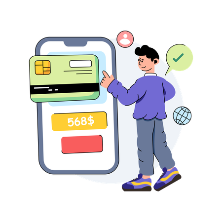 Paiement mobile  Illustration