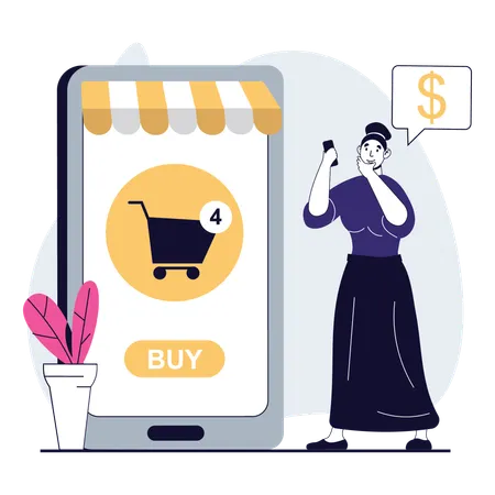 Paiement mobile  Illustration