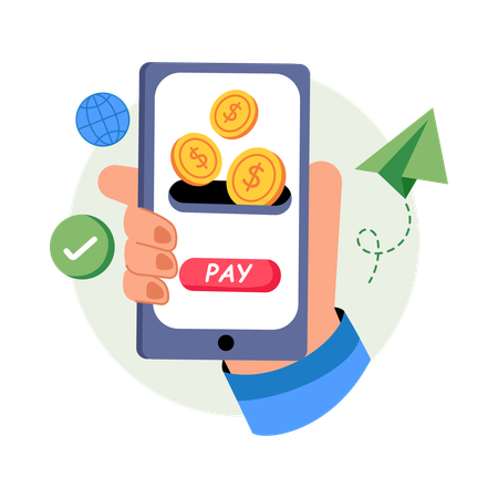 Paiement mobile  Illustration