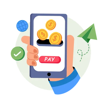 Paiement mobile  Illustration