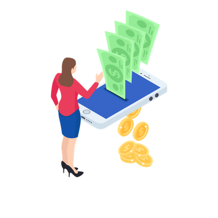 Paiement mobile  Illustration