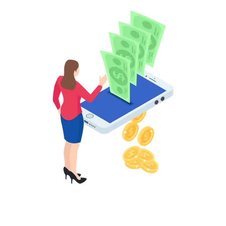 Paiement mobile  Illustration