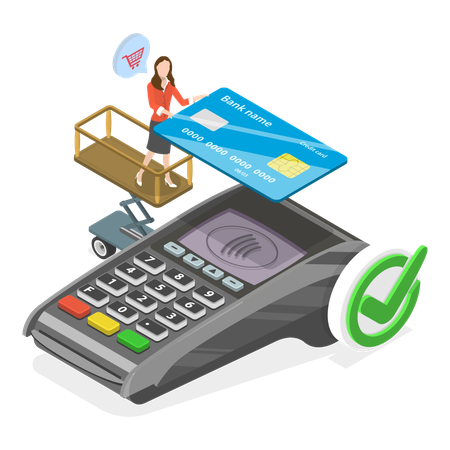 Paiement par carte  Illustration