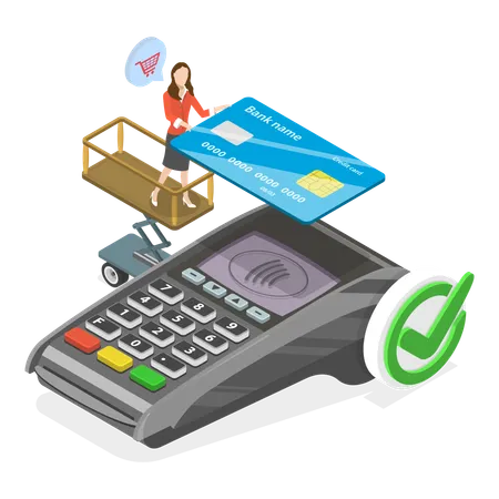 Paiement par carte  Illustration