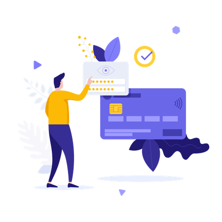 Paiement par carte  Illustration