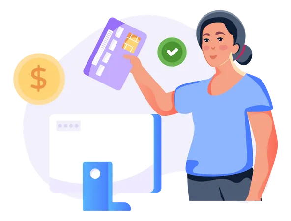 Paiement par carte  Illustration