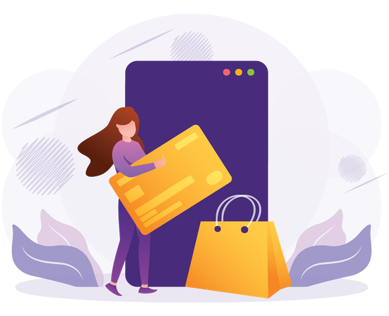 Paiement par carte d'achat  Illustration