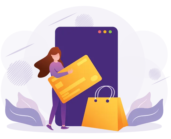 Paiement par carte d'achat  Illustration