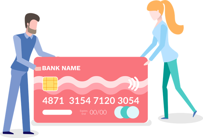 Paiement par carte de crédit  Illustration