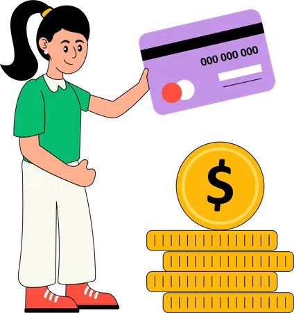 Paiement par carte de crédit  Illustration