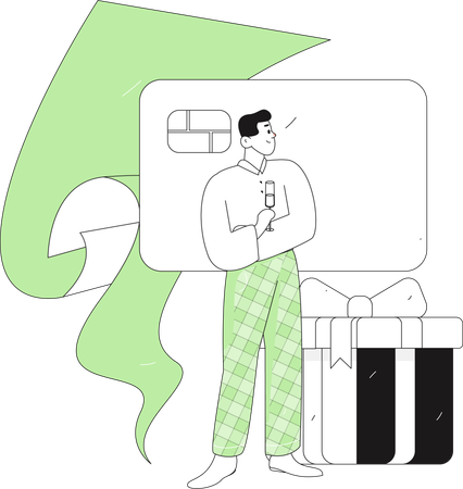 Paiement par carte de crédit  Illustration