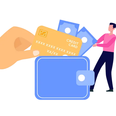 Paiement par carte de crédit  Illustration