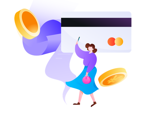 Paiement par carte en ligne  Illustration