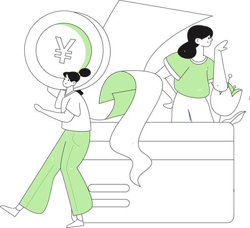 Paiement des personnes par carte  Illustration