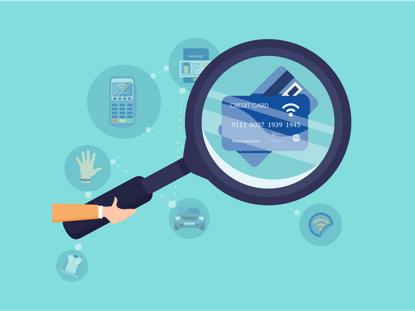 Paiement par carte via NFC  Illustration