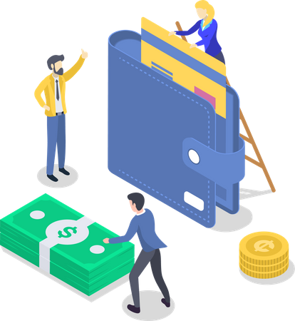 Paiement du salaire  Illustration