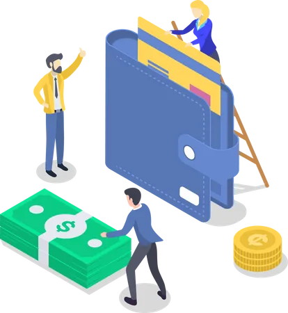 Paiement du salaire  Illustration