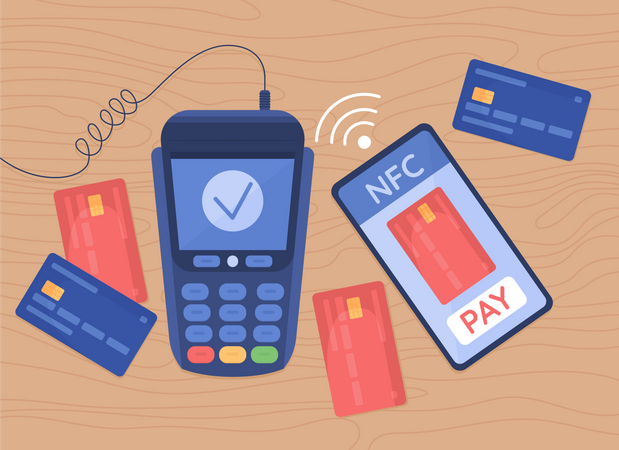 Paiement sans contact  Illustration