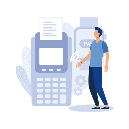 Paiement sans contact  Illustration