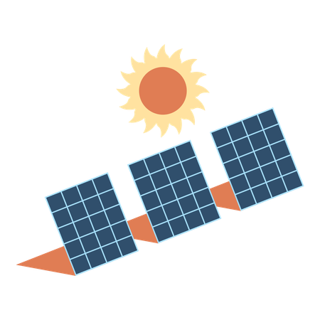 Painéis solares  Ilustração