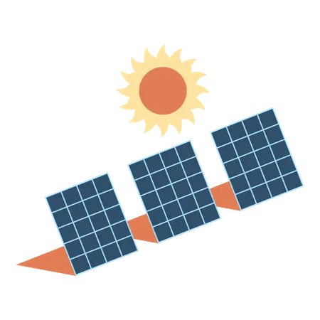 Painéis solares  Ilustração