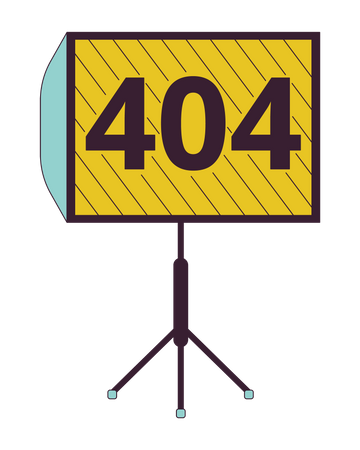 Painel de LED mostra erro 404  Ilustração