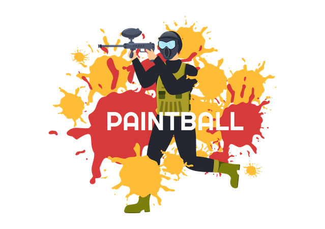 Paintball player  Illustration