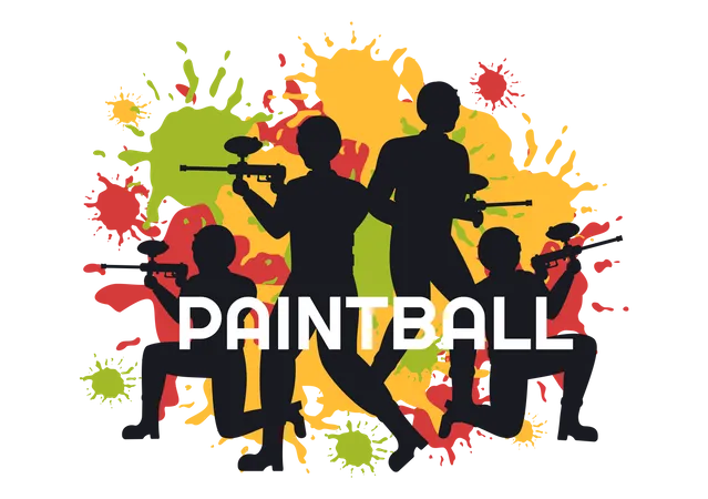Paintball players Illustration