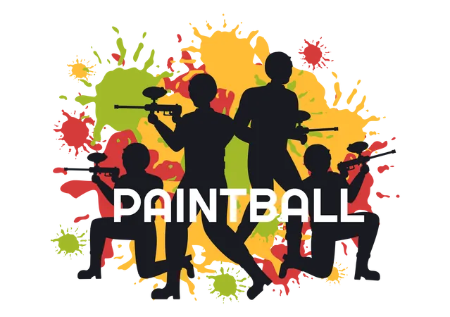 Paintball players  Illustration