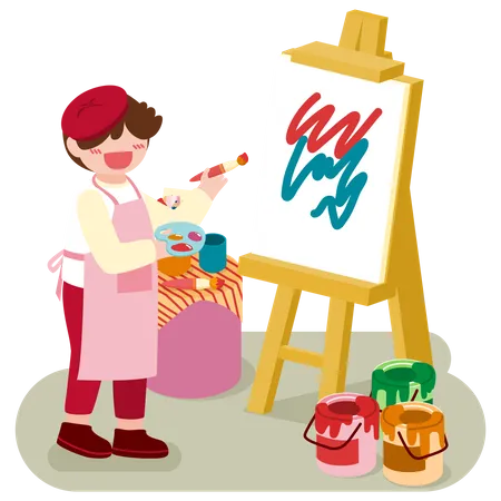 Painting on canvas  Illustration