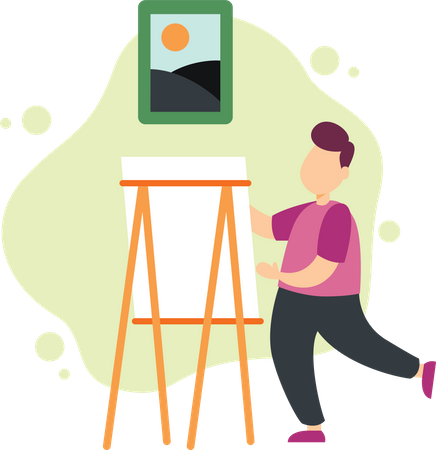 Painting on canvas  일러스트레이션