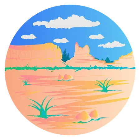 Paisagem do deserto  Ilustração